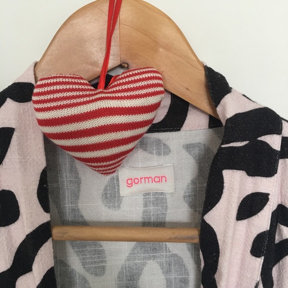 gorman Printed Cotton Linen Bathrobe - Picture 6 of 8